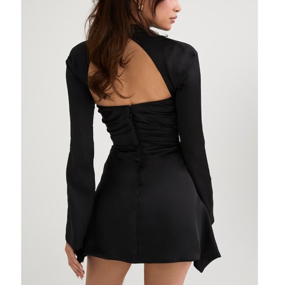House of CB Toira Black Draped Corset Dress - Picture 4 of 6